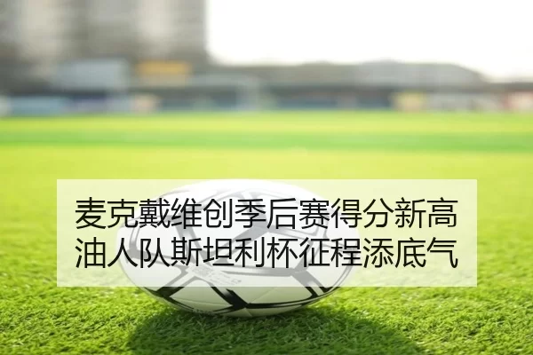 麦克戴维创季后赛得分新高 油人队斯坦利杯征程添底气